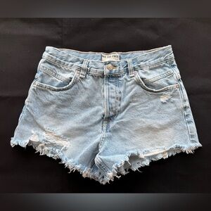 Women's We the Free People Distressed Denim Shorts sz 27